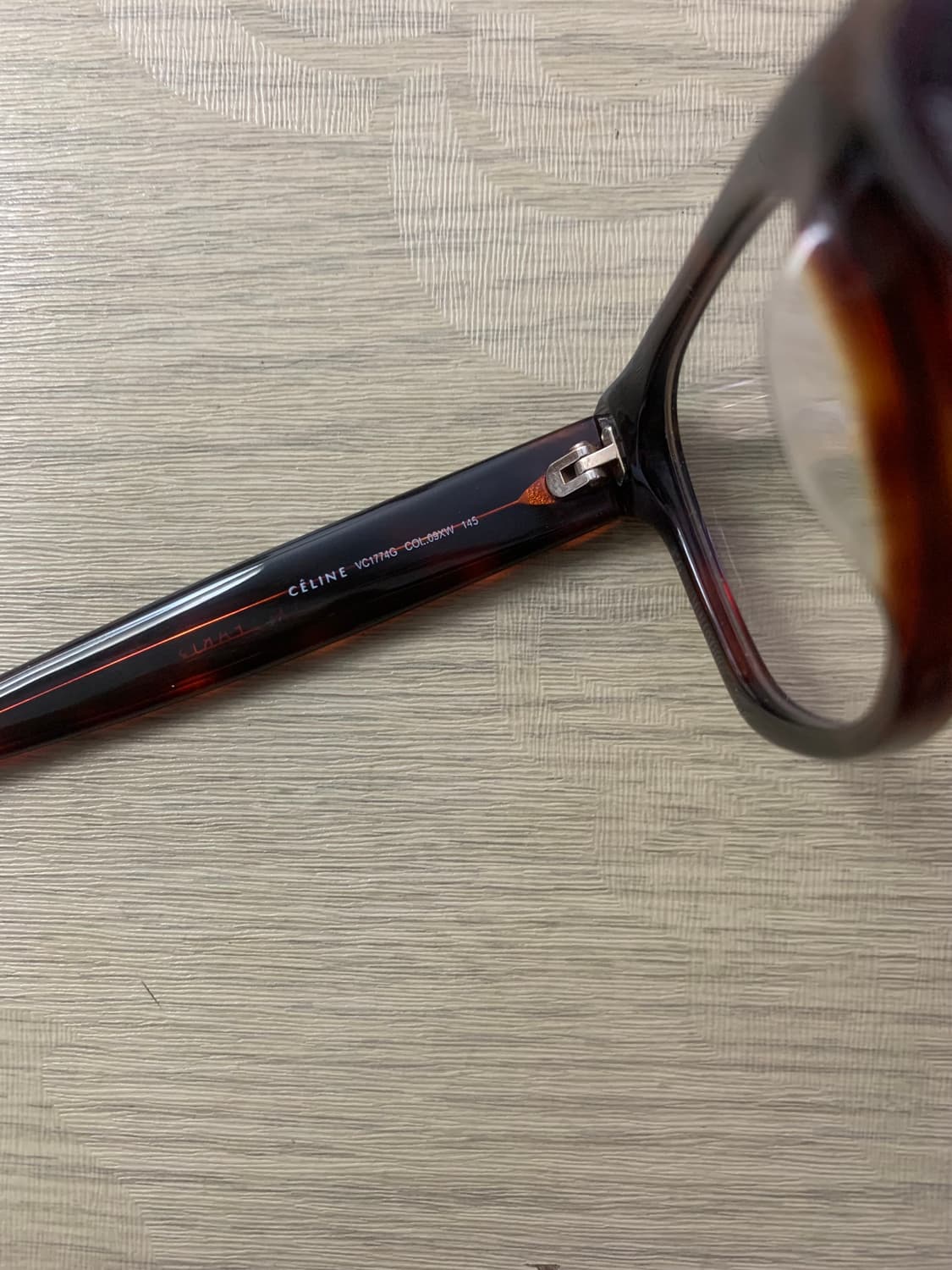 CELINE 셀린 뿔테 긱시크 안경 브라운 상품이미지5