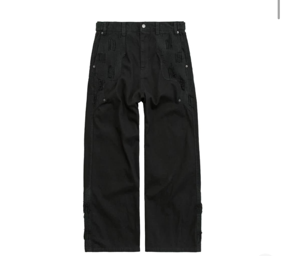 폴리테루 웨스턴 보로 팬츠 블랙 트윌 3사이즈 상품이미지1