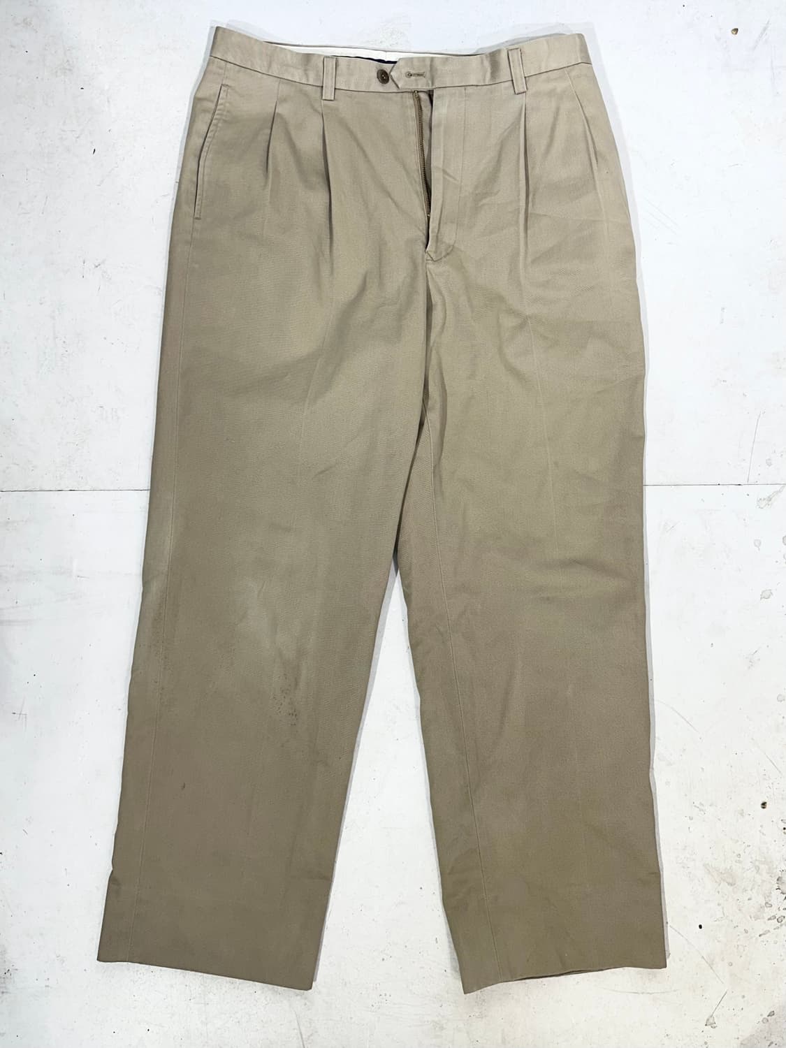빈티지 와이드 베이지 치노 팬츠 슬랙스 핀턱 바지  상품이미지4