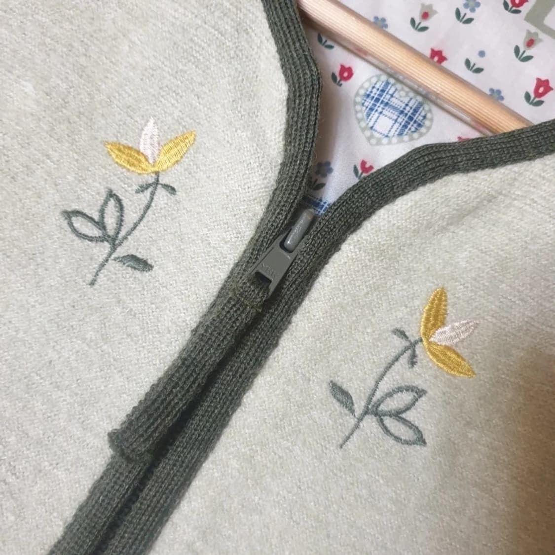 GEIGER 가이거 컬렉션라인 자수 퀼트안감 포인트 집업 가디건 자켓 상품이미지6