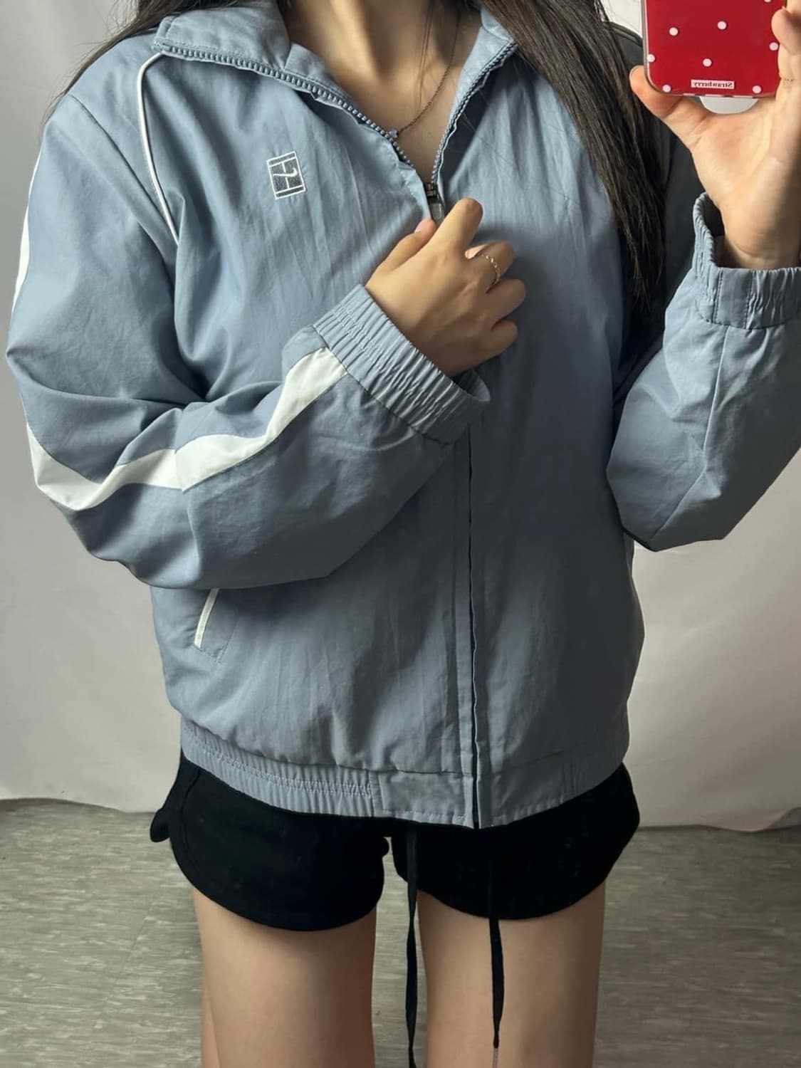 00s 나이키 테니스로고 스카이블루 아노깔 바람막이 집 상품이미지1