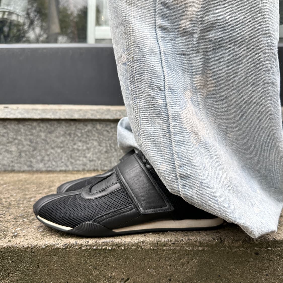 00s 블랙 구찌 스포츠 벨크로 스트랩 스니커 상품이미지8