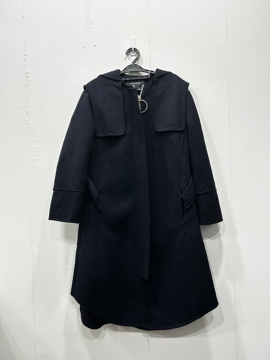 세드릭샬리에  울캐시미어 네이비 집업 후드 코트 66 상품이미지2