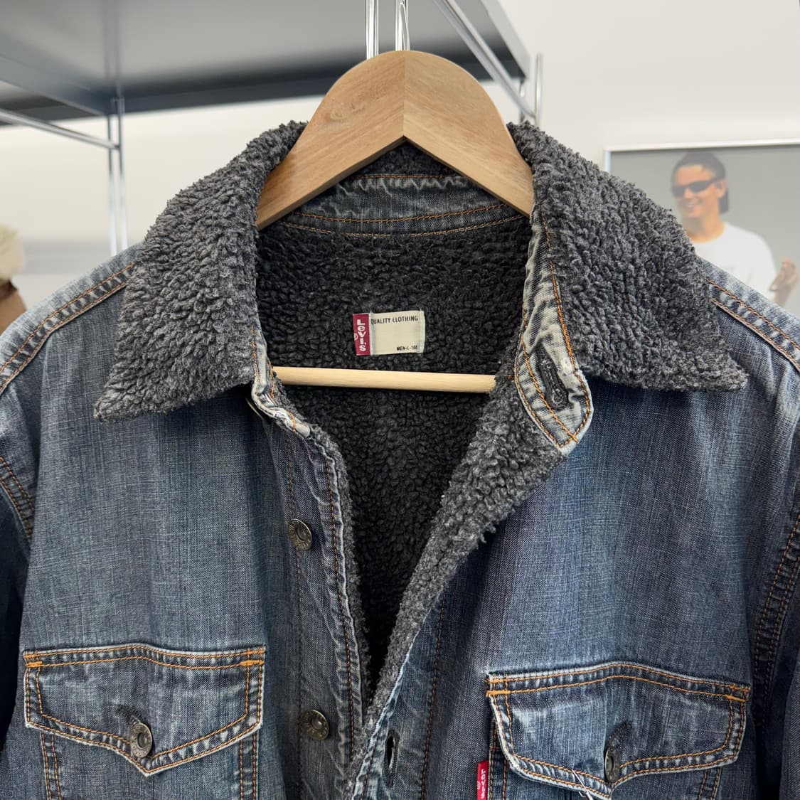 리바이스 워싱 쉐르파 데님 자켓 (L)   상품이미지6
