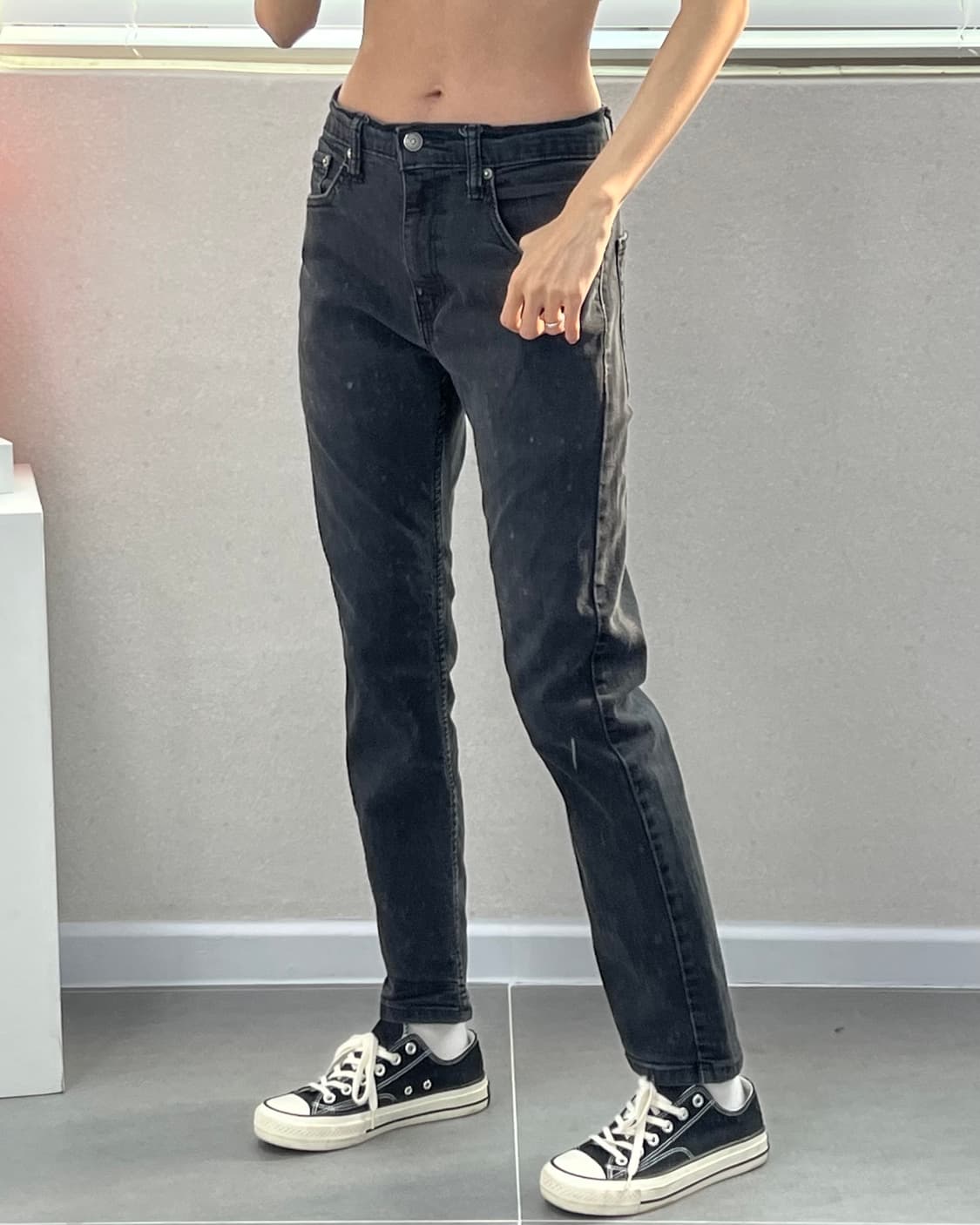 (허단39.5)리바이스 502 흑청-M1687 상품이미지9