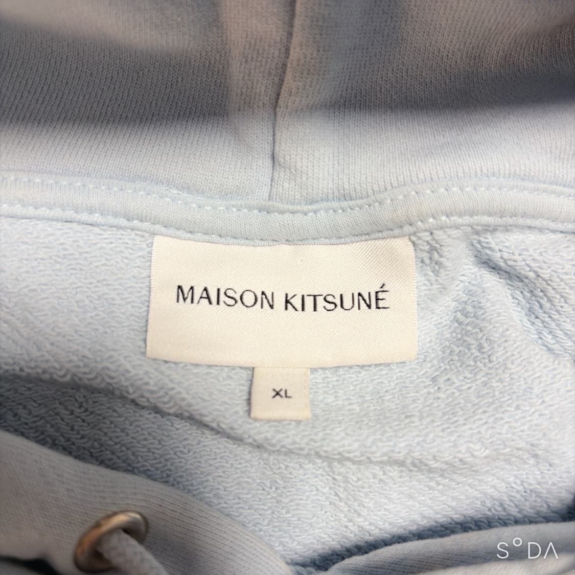 메종키츠네 폭스로고 후드티 스카이블루 XL 상품이미지5