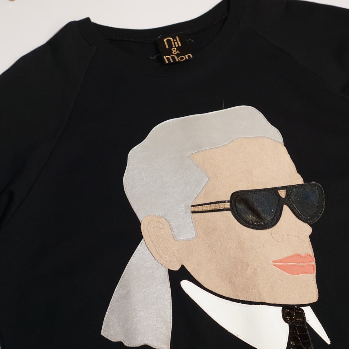 Nil&Mon 칼라거펠트 패치워크 스웻셔츠 상품이미지5