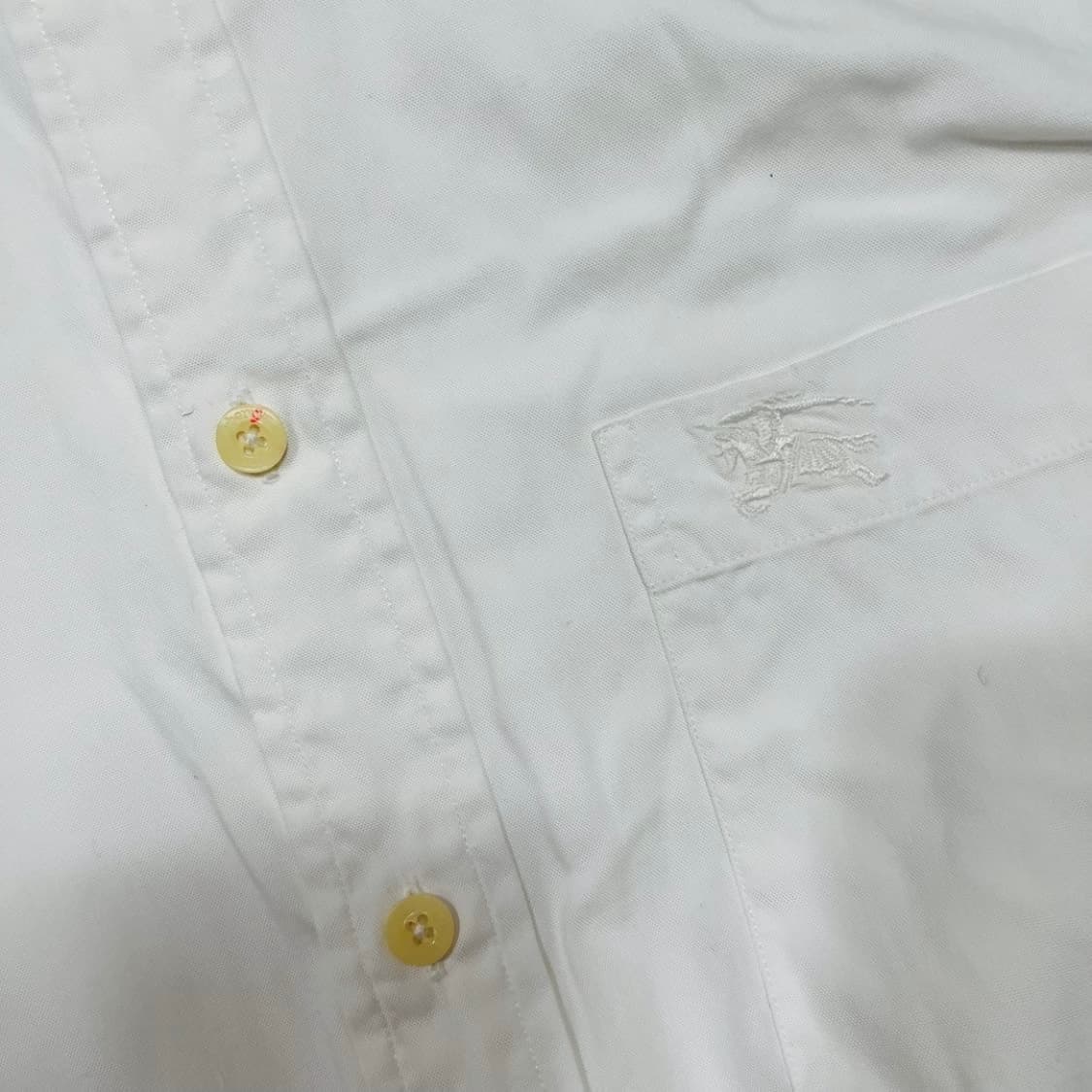 버버리 90s 구형 빈티지 딥 화이트 정품 긴팔 셔츠 상품이미지5