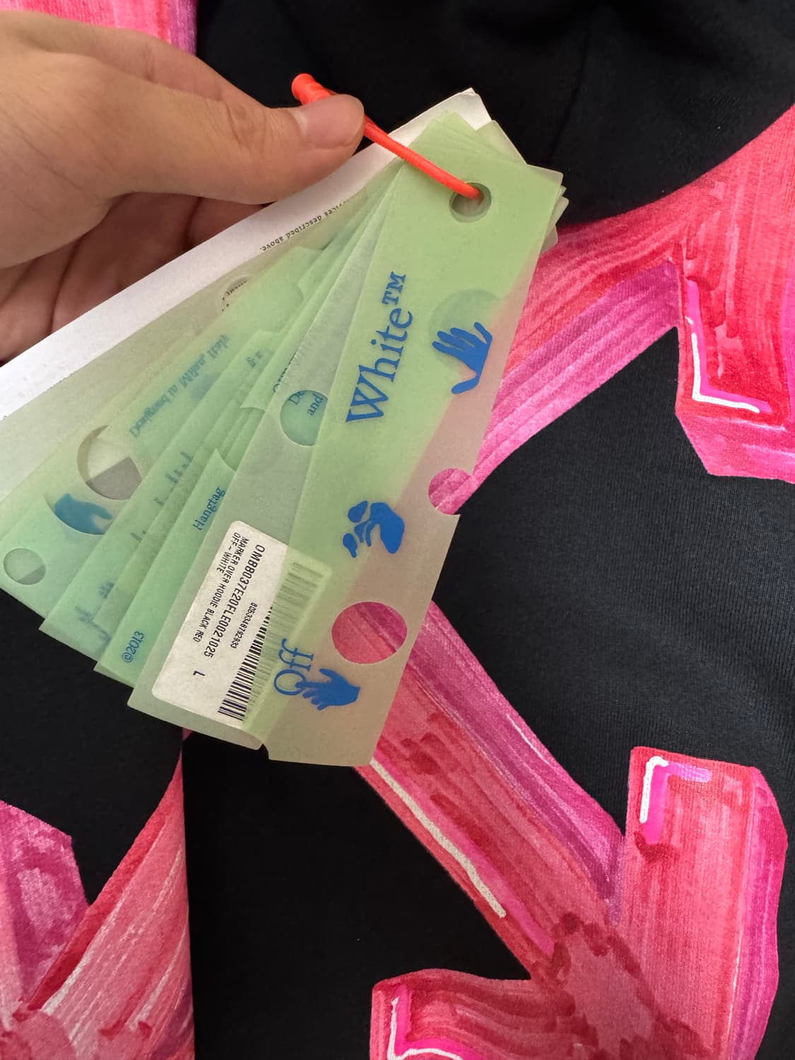 오프화이트 20fw 마커 후드티 판매합니다 상품이미지3