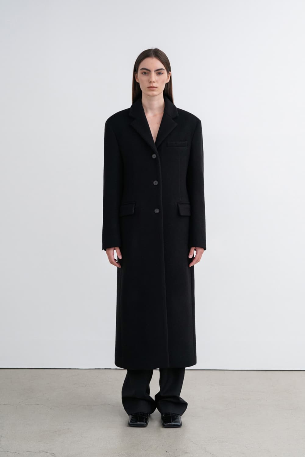 인사일런스 우먼  싱글 맥시 코트   상품이미지3