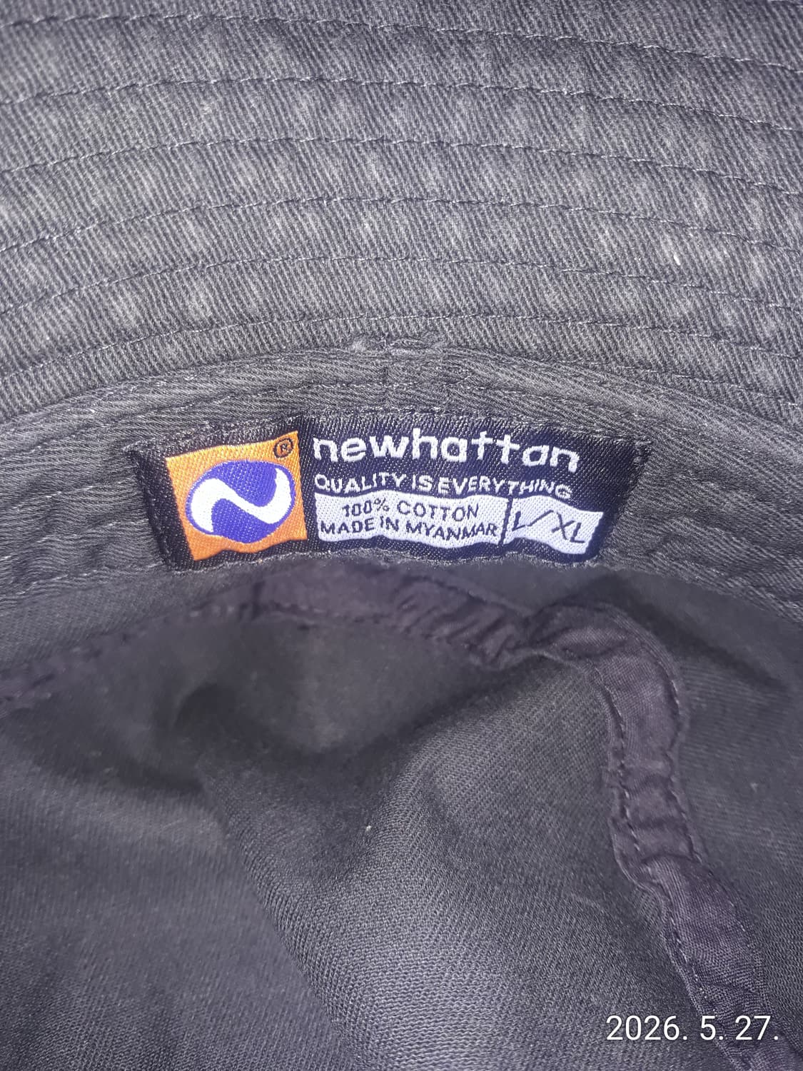 뉴해튼 워시드 버킷햇 블랙 L/XL 상품이미지2