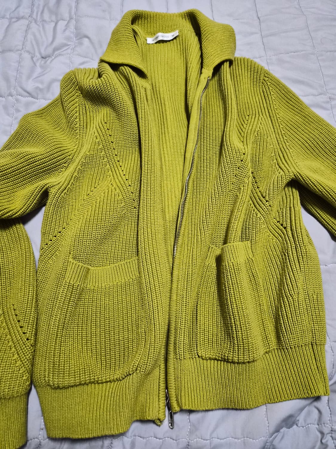 인템포무드 올리브 니트집업(M) 상품이미지3