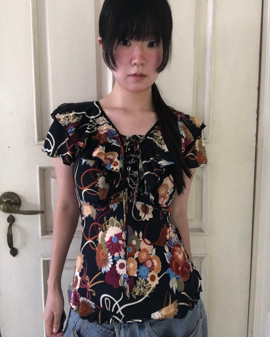 vintage ozz on pattern top 상품이미지2
