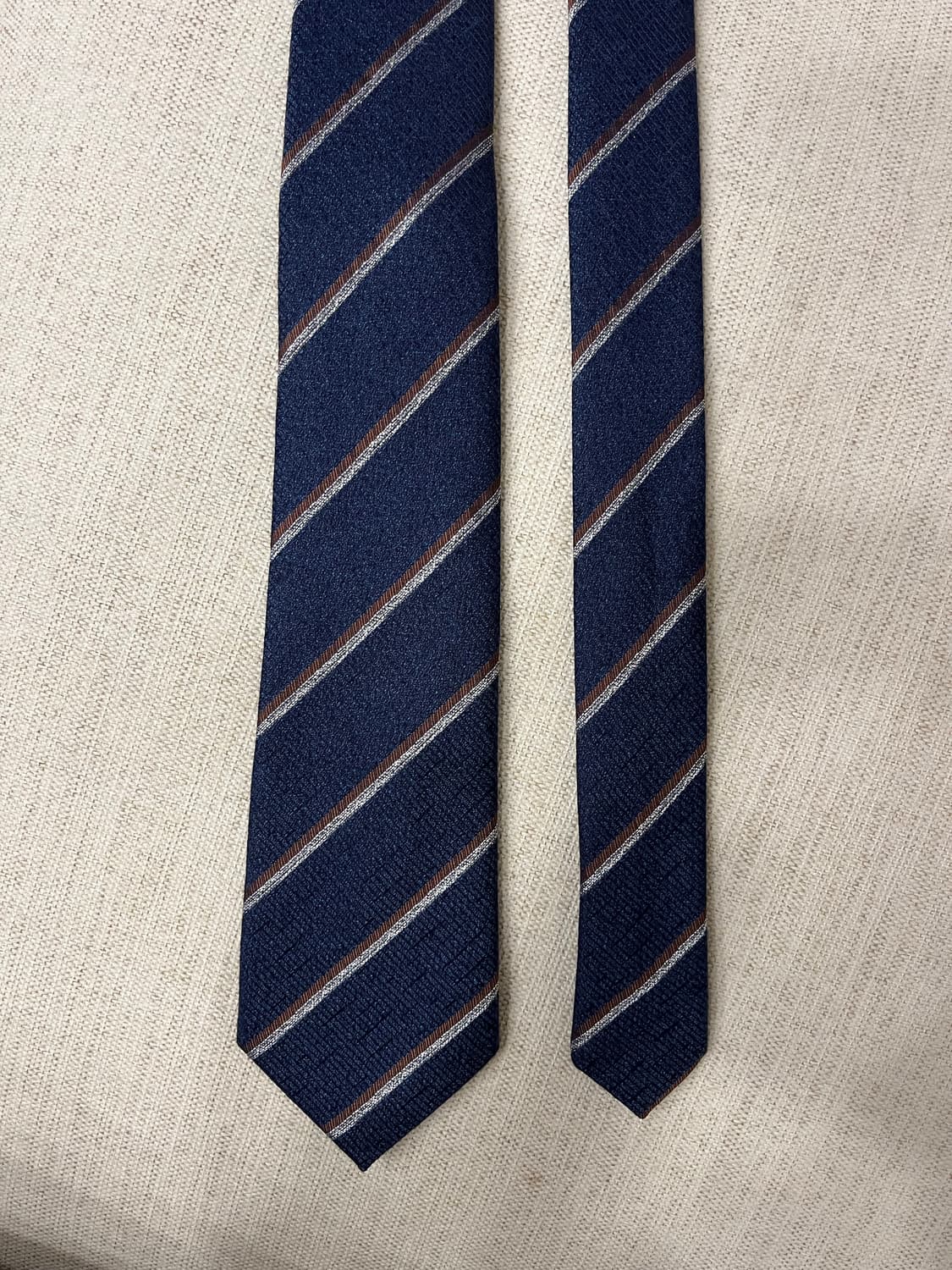 지오지아 블루네이비 스트라이프 넥타이 상품이미지1