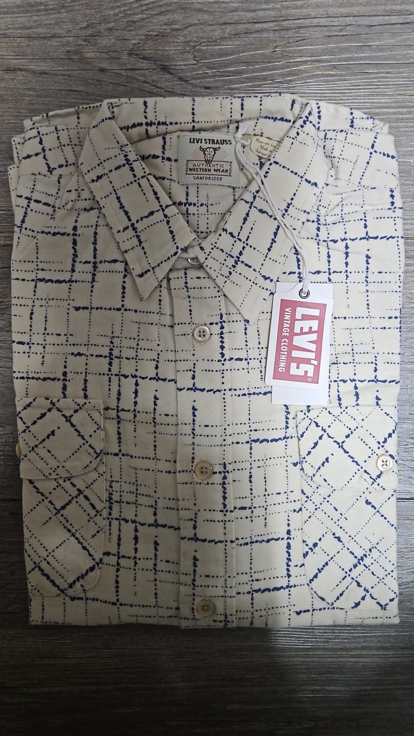 리바이스 LVC 1950'S 숏혼 셔츠 코발트 블루 S 상품이미지3