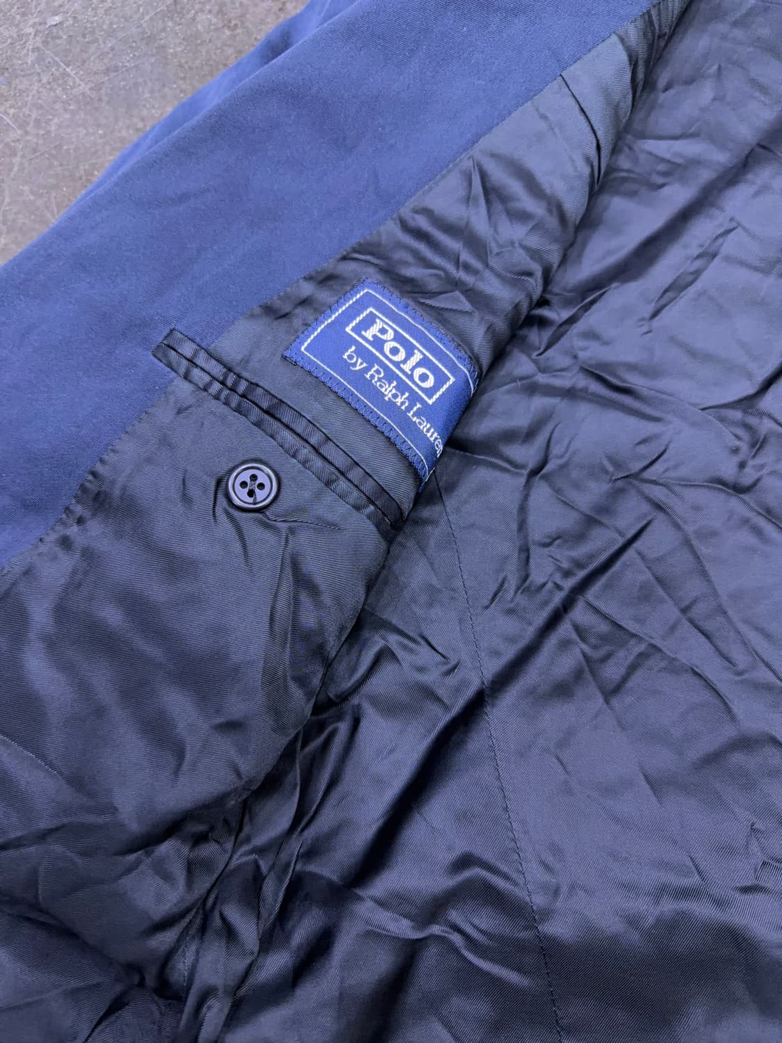 폴로 랄프로렌 캐쥬얼 피크드 라펠 네이비 블레이저 자켓 42 상품이미지7