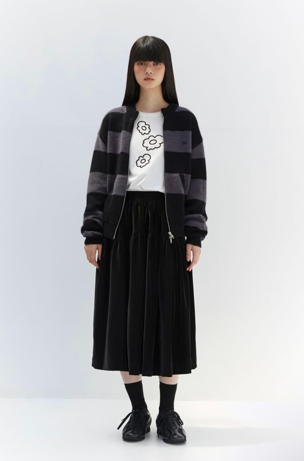 버뮬라 실키 글로시 플레어 스커트 s 상품이미지2