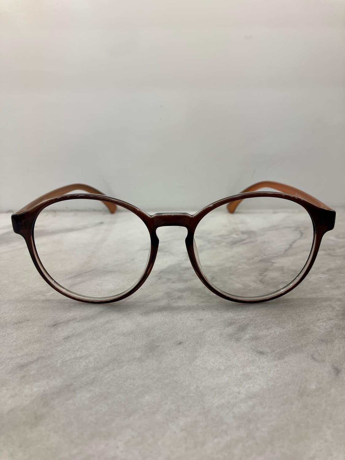 카라 KARRA 브라운 와이드 라운드 빅 뿔테 안경 상품이미지7