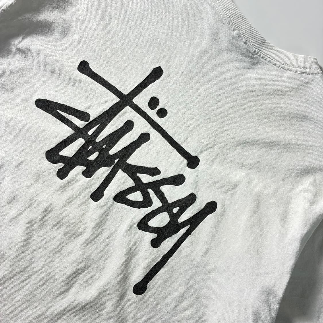 Stussy  스투시 베이직 스탁로고 화이트 반팔 티셔츠  상품이미지5