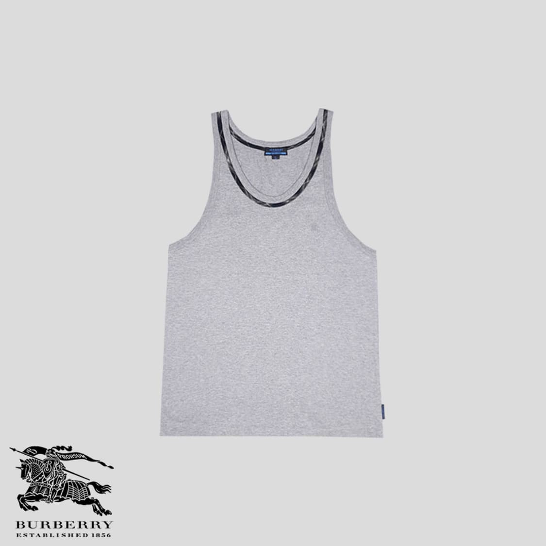 버버리 블랙라벨 그레이 자수로고 슬리브리스 나시 MAD 상품이미지1