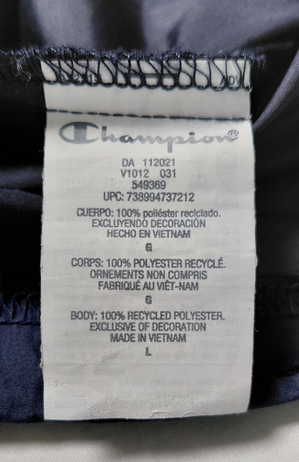 Champion 챔피온 정품 네이비 아노락 윈드브레이커 (L사이즈) 상품이미지5