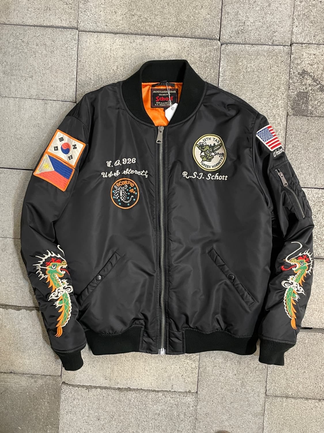 쇼트 웨스트 퍼시픽 수베니어 Ma-1 봄버 자켓 상품이미지1