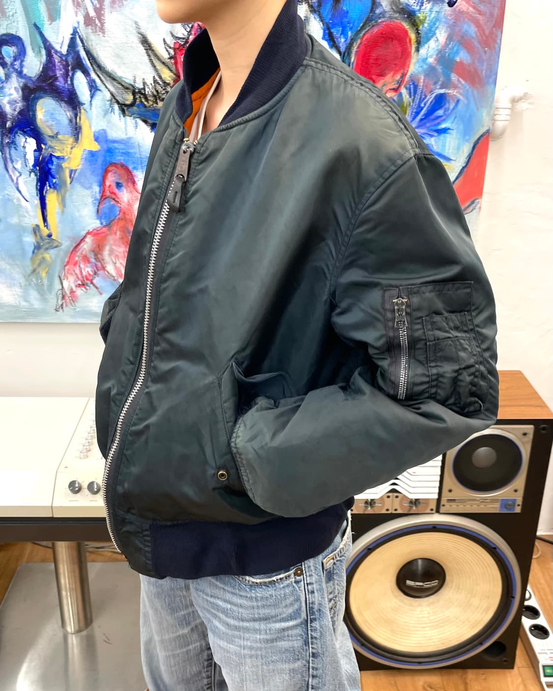 [M] 90s 알파인더스트리 ma-1 봄버 자켓 상품이미지9