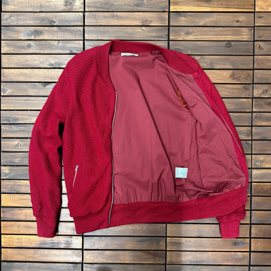 라코스테 블루종 타입 니트 집업 (S)   상품이미지4