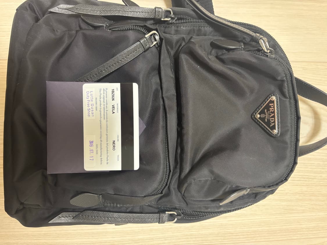  프라다 원숄더 백팩 블랙 1BZ026 상품이미지10