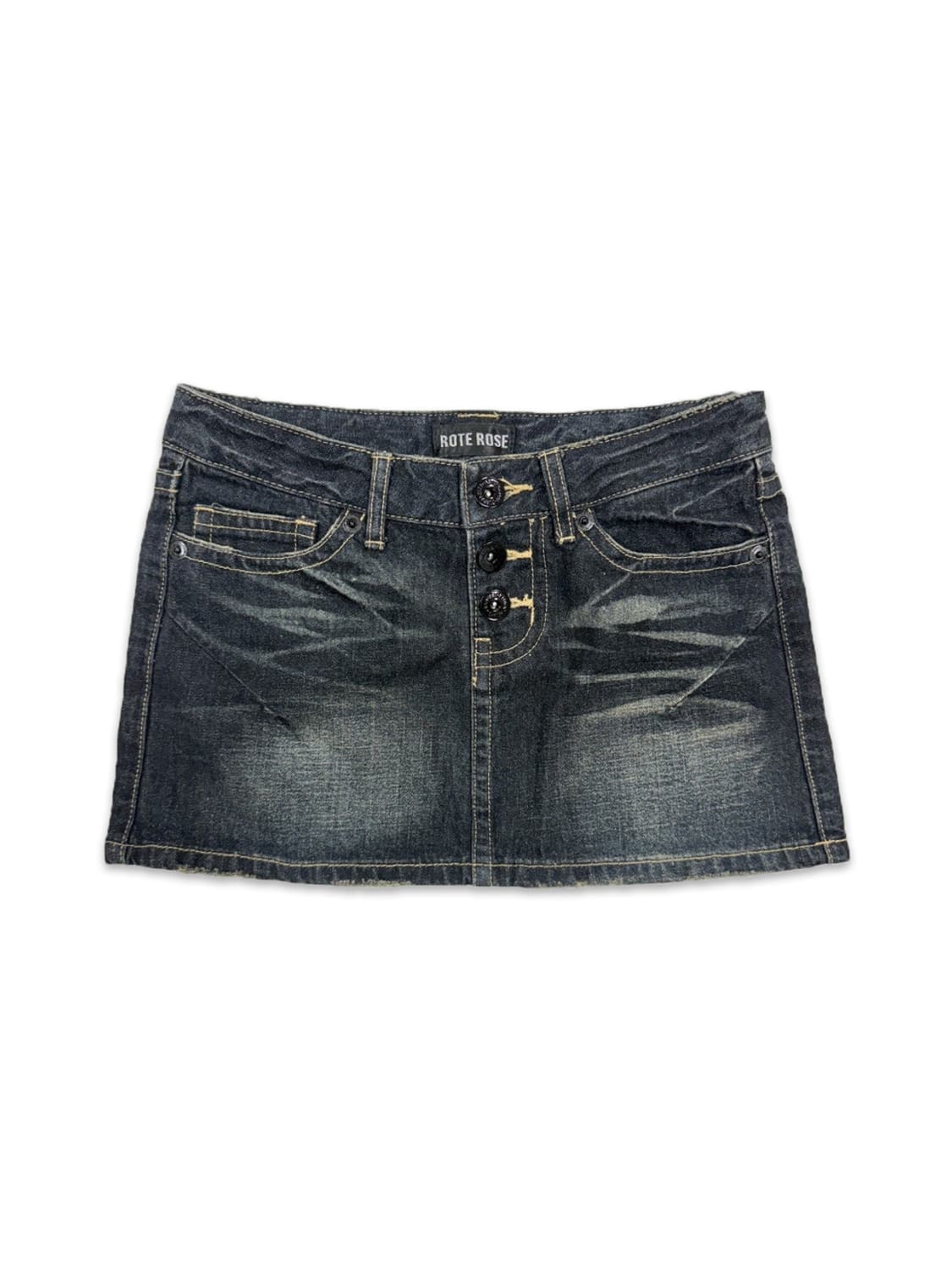빈티지 ROTE ROSE 로우라이즈 데님 미니 스커트 상품이미지1