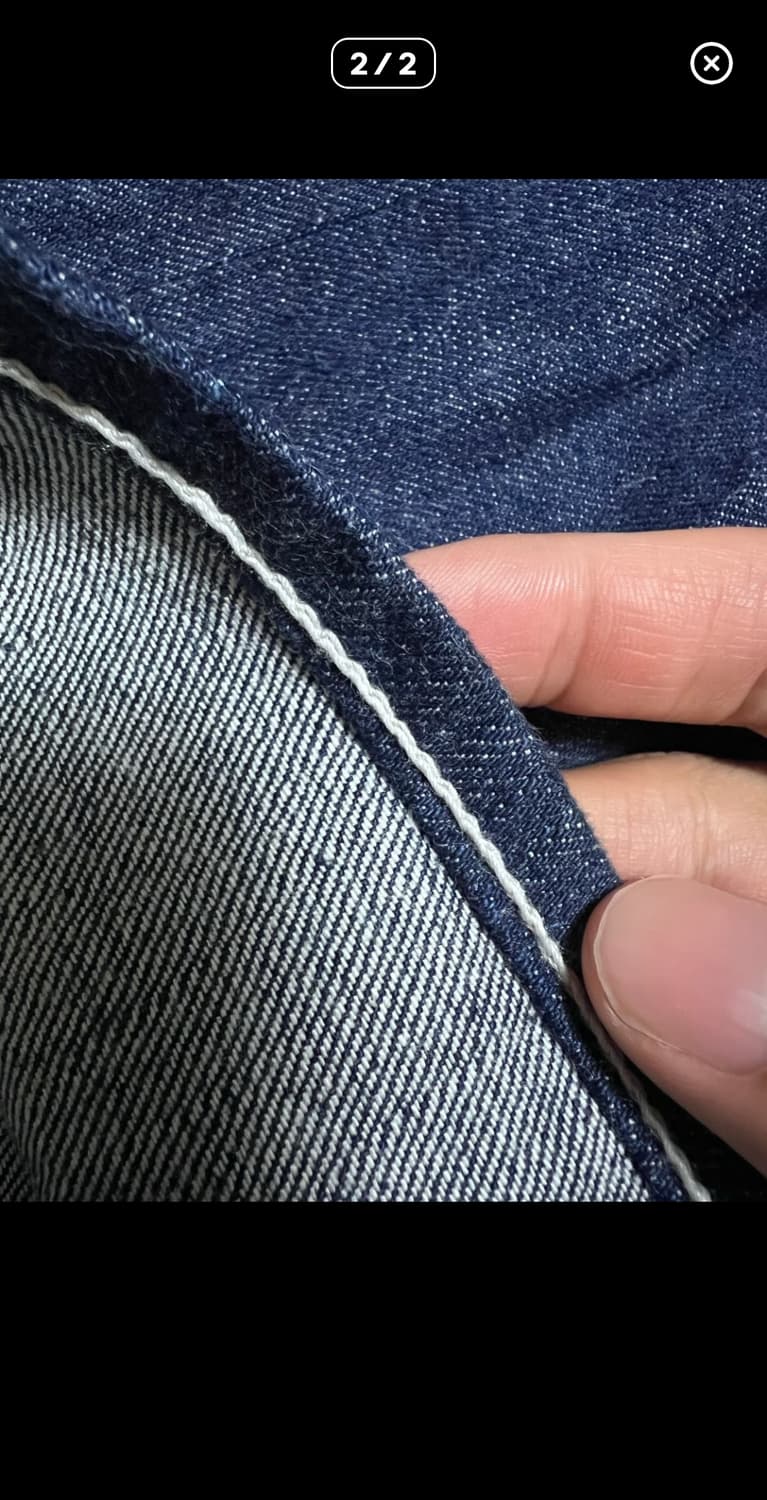 오라리 셀비지 데님 인디고 34 상품이미지2