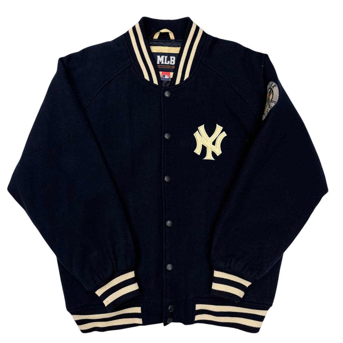 00s MLB 뉴욕 양키스 네이비 울 바시티 자켓 L 상품이미지1