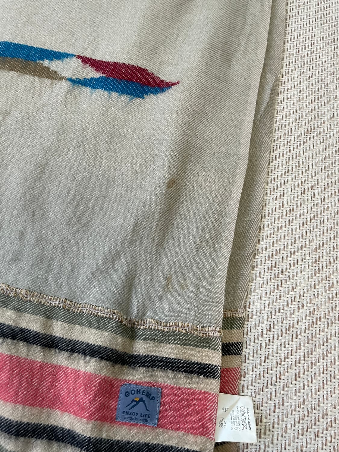 네이티브아메리칸 핸드우븐 판초 러그 J03470 상품이미지4