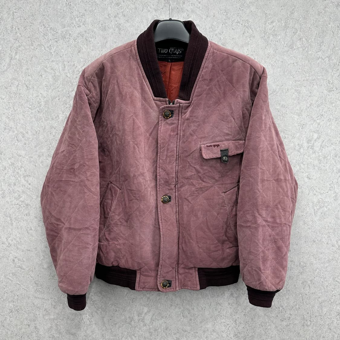 100 인디핑크 남자 루즈핏 누빔 항공점퍼 상품이미지1