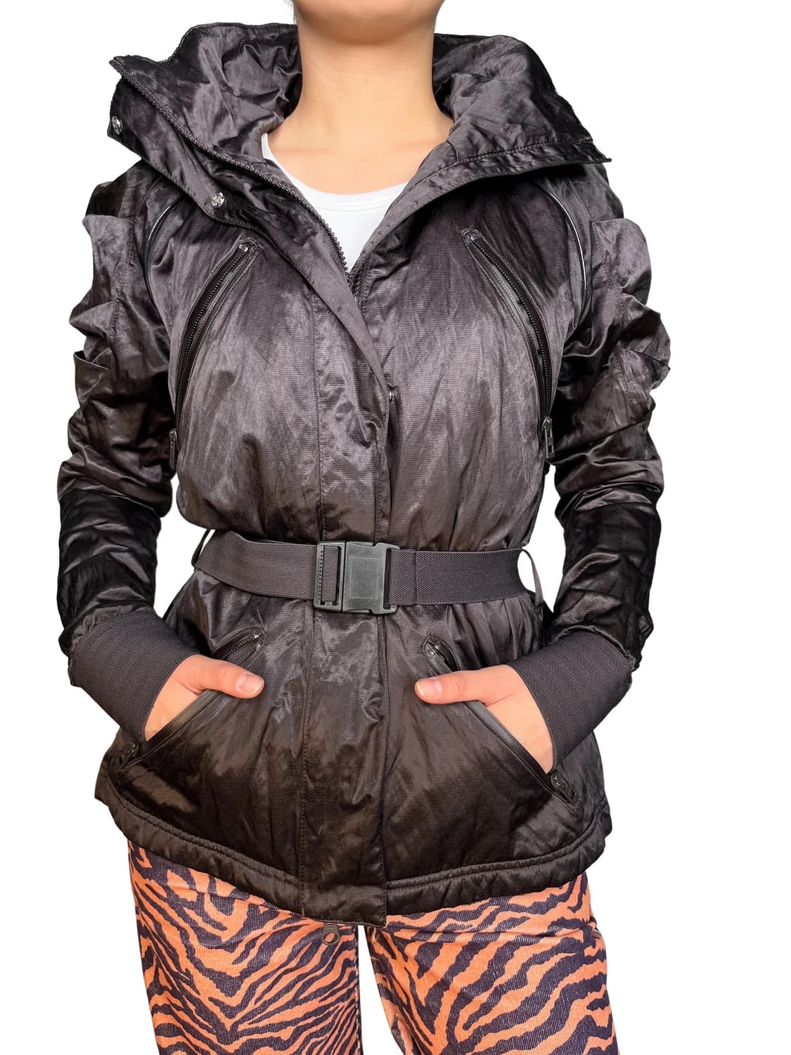 00s 아디다스 스텔라 맥카트니 벨티드 후드 집업 자켓 y2k 상품이미지3