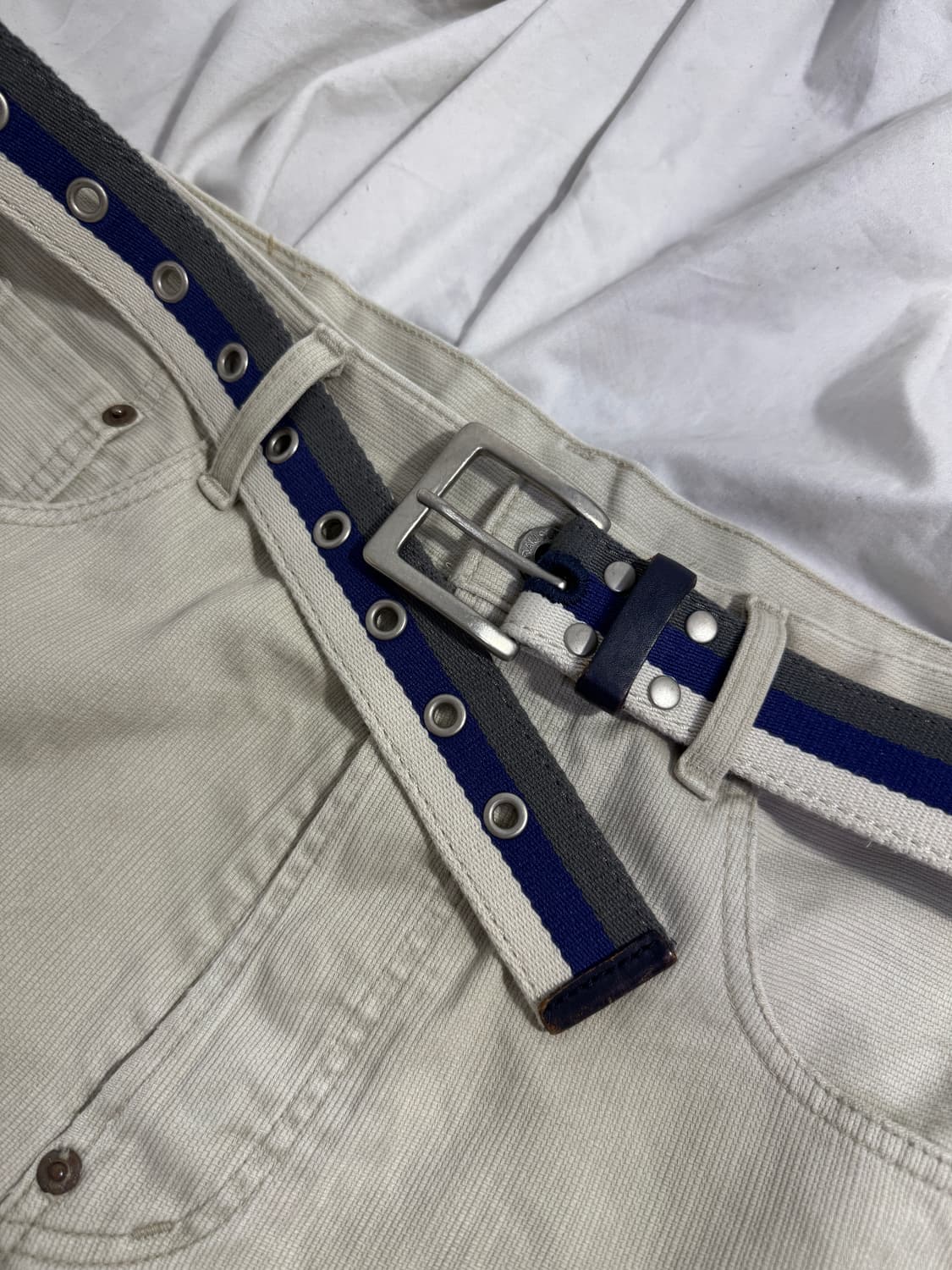 빈티지 스트라이프 웨빙 벨트 상품이미지4