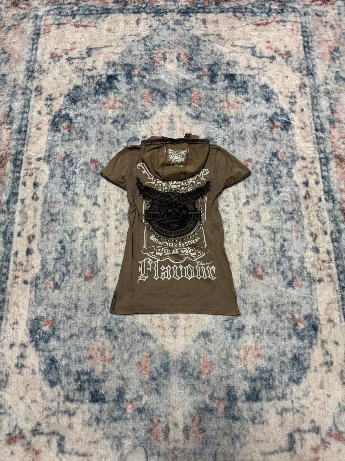 Glitz 00s grunge y2k hood top 상품이미지7