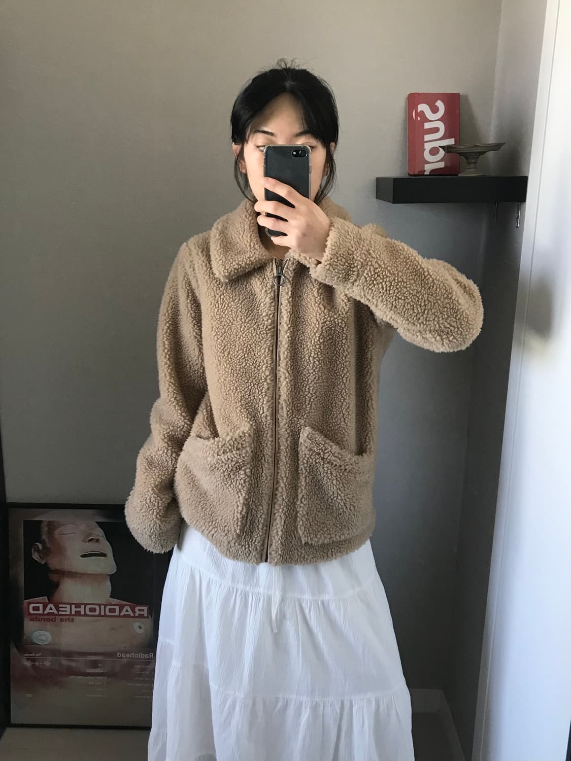 홀리스터 베이지 플리스 집업 상품이미지1