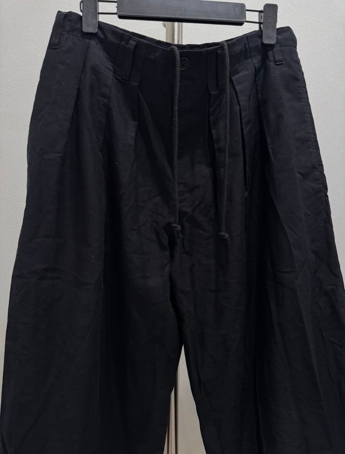 요지야마모토 뿌르옴므 17s/s 백로고 와이드 개버딘 벌룬 팬츠 상품이미지4