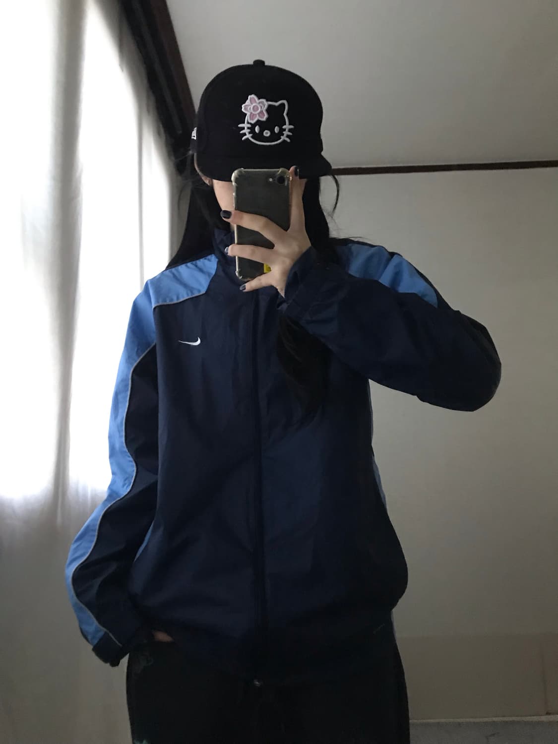 나이키 네이비 연하늘 바람막이 상품이미지3