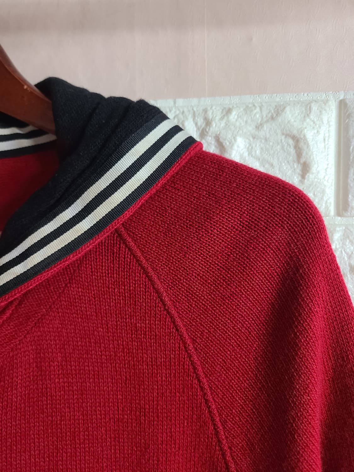 (수#)CP컴퍼니 고글 레드 니트 후드집업 상품이미지3