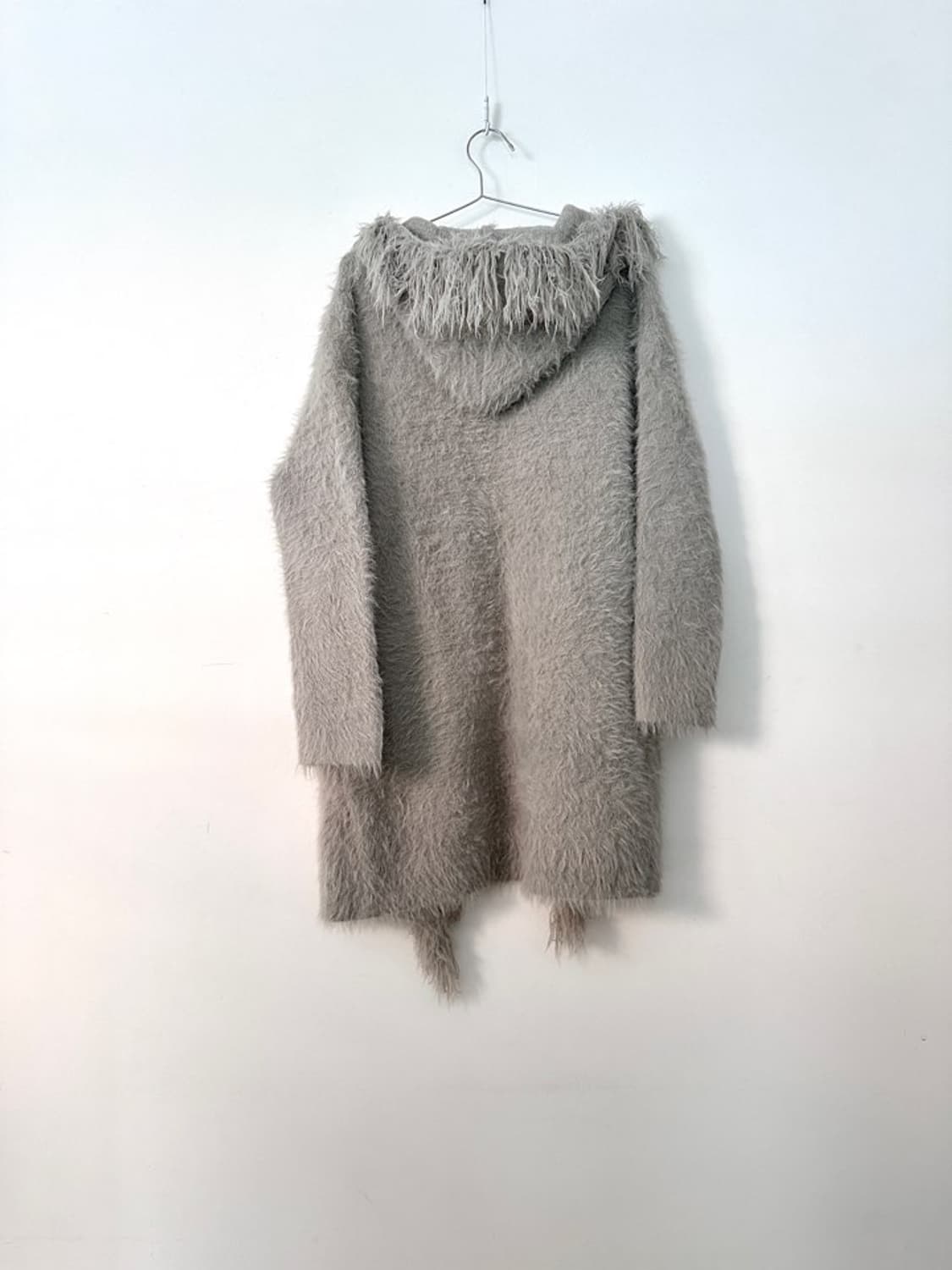 Boucle hoody open cardigan / grey 상품이미지5