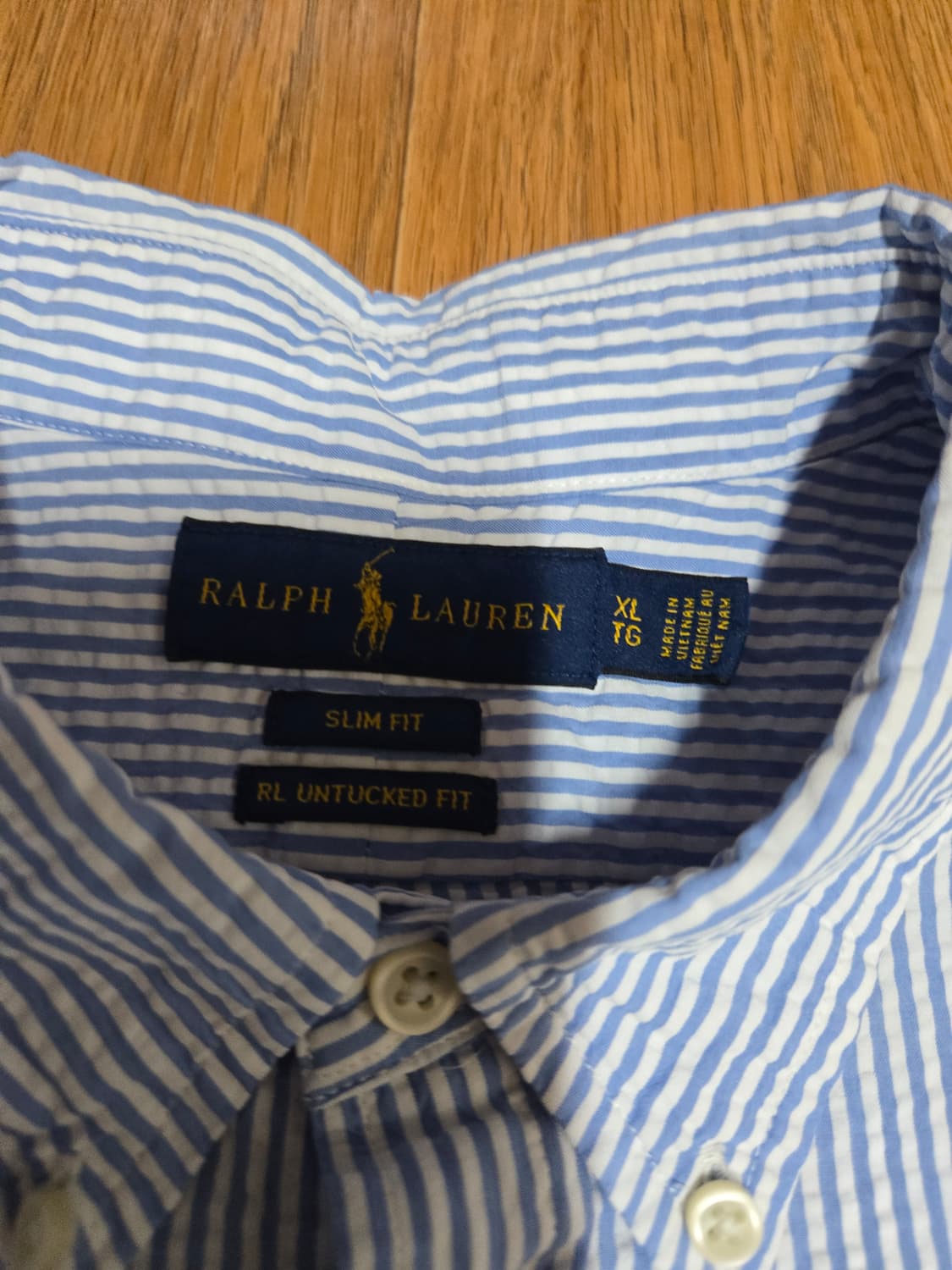 폴로 랄프로렌 정품 남성 스트라이프 시어서커 반팔 셔츠 상품이미지6