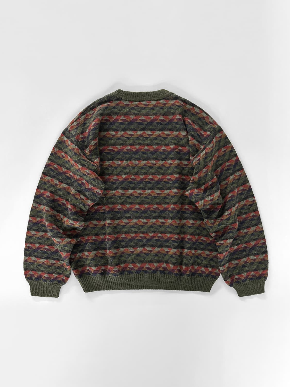 80~90s 빈티지 엘엘빈 지오메트릭 울 스웨터 상품이미지2