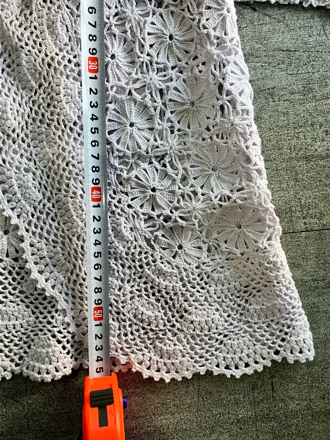 일본빈티지 하구미모리걸 할메카지 바선생 크로쉐니트볼레로 퍼플 상품이미지3