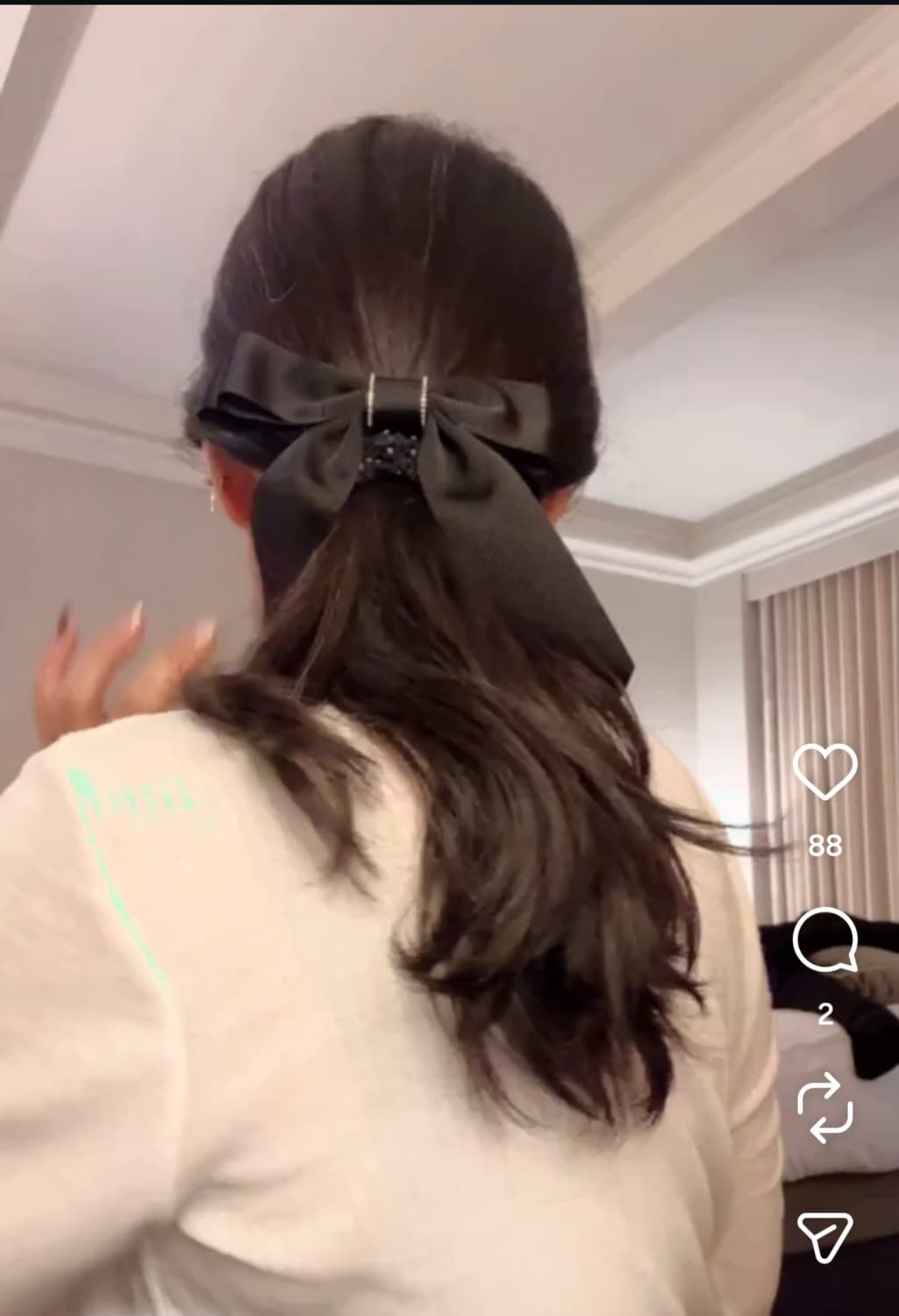 쏘솔트 발레리 발렌타인 릴 보우 헤어핀 블랙 상품이미지10