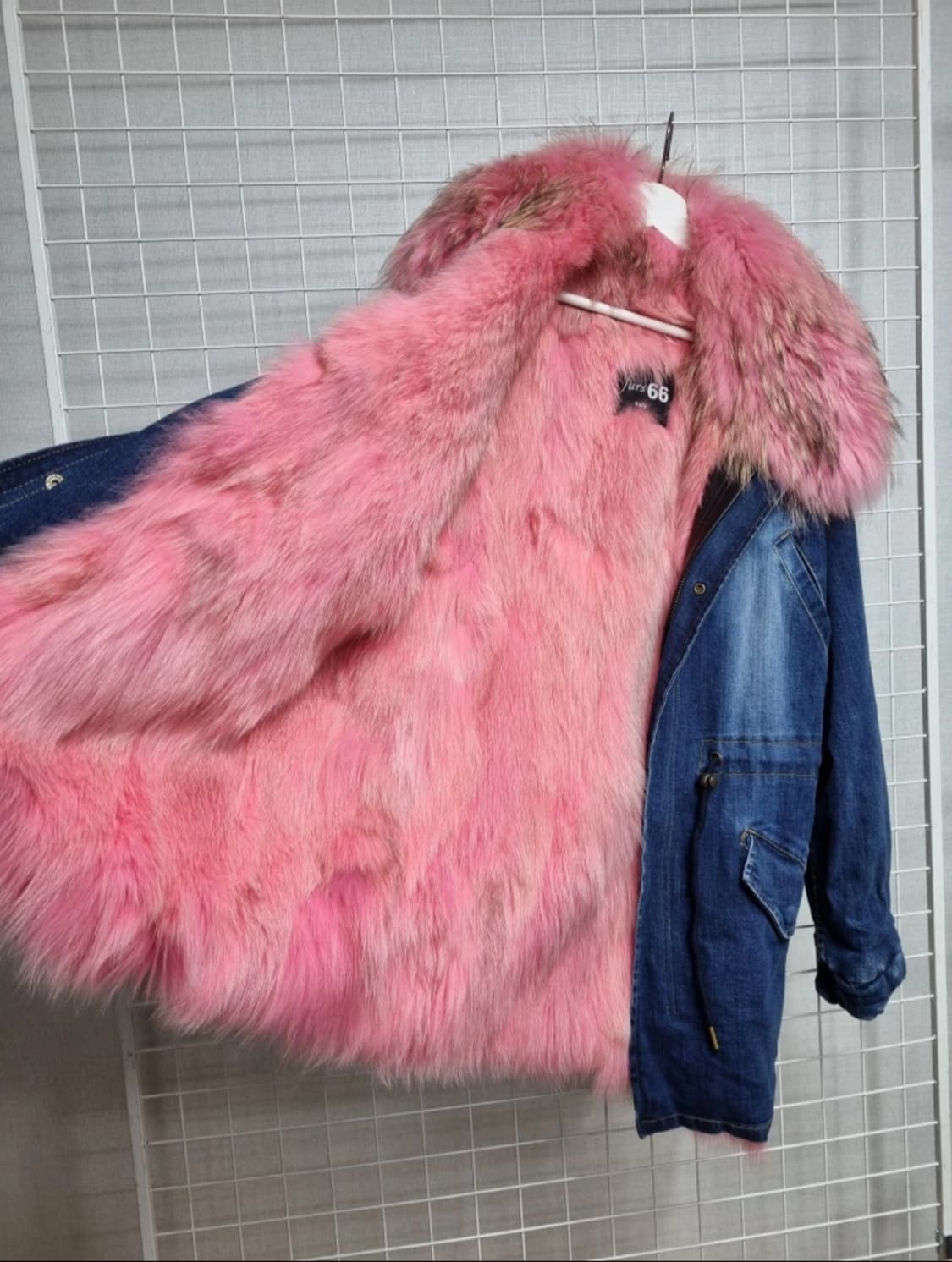 (택포)furs66 이태리 퍼세이세이 폭스퍼 청자켓 M(새상품급) 상품이미지3