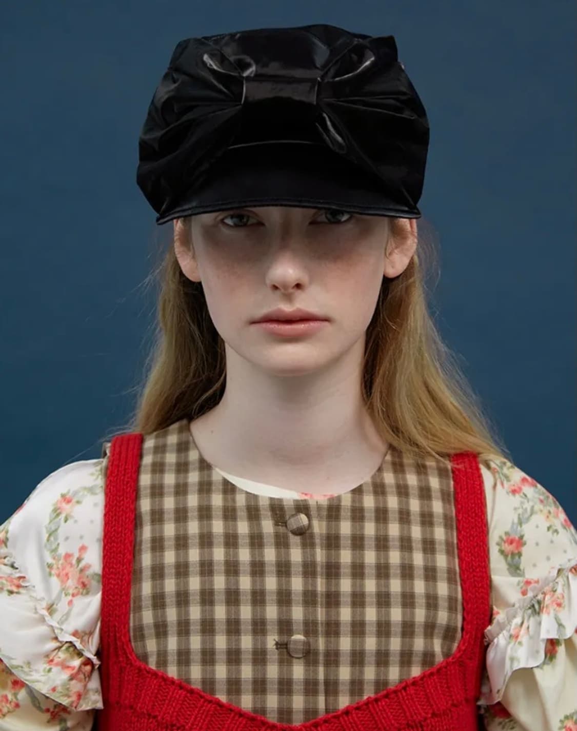 새상품)어썸니즈 벨보이 캡 리본 블랙 상품이미지1