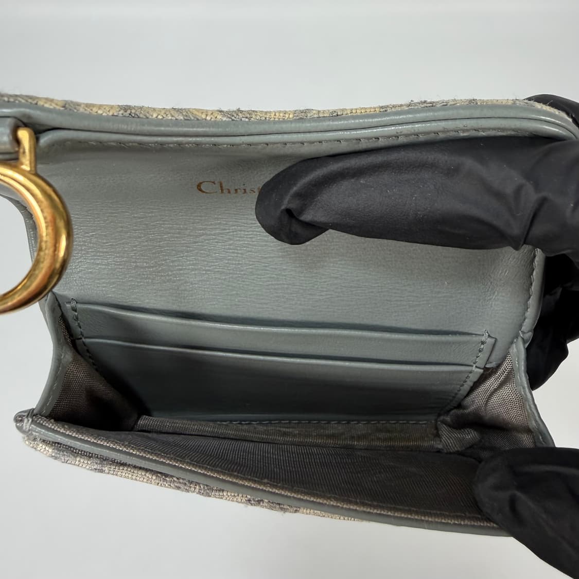 디올 오블리크 새들 플랩 카드지갑 상품이미지9