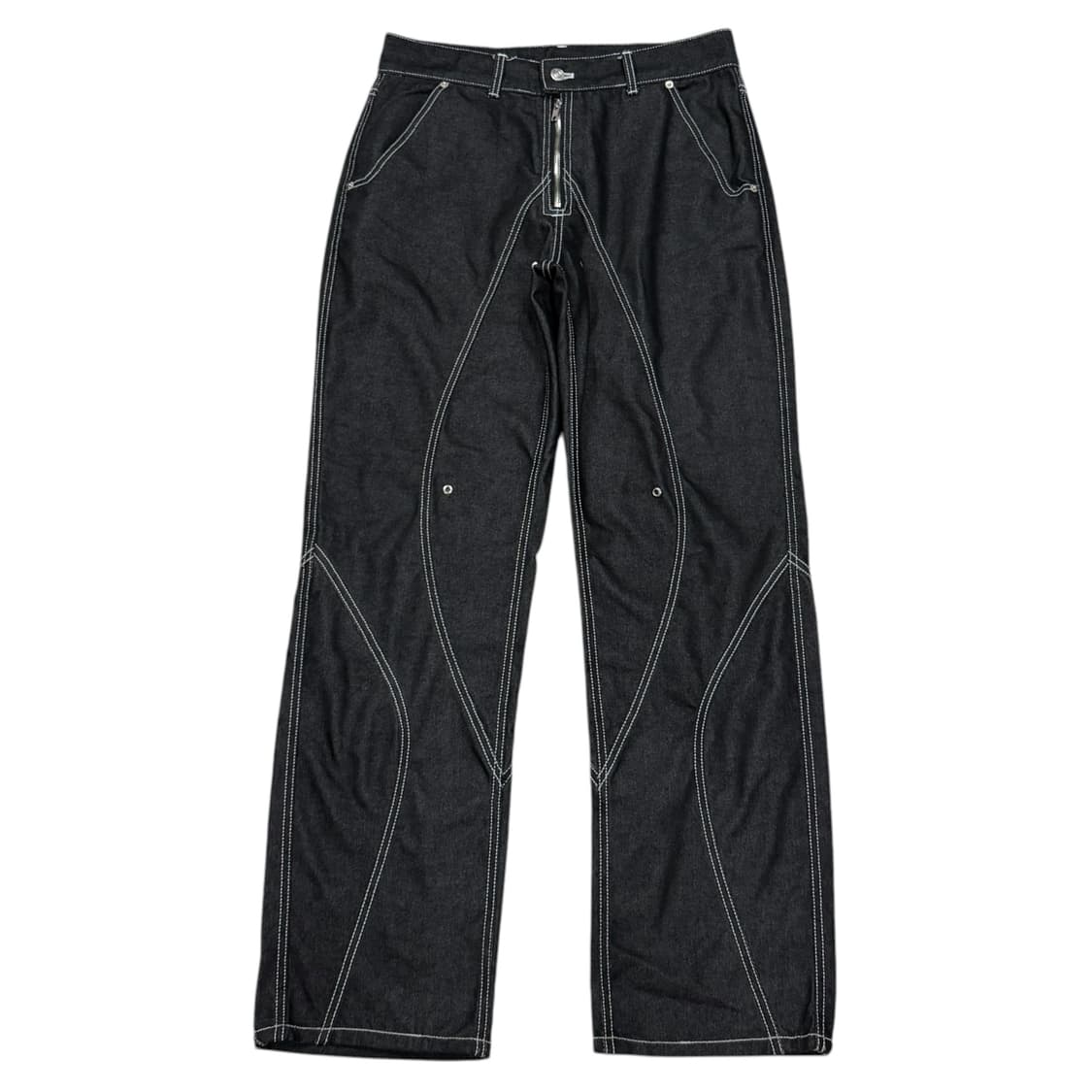 51퍼센트 터널 라이닝 트라우저 데님 팬츠 바지 블랙 L 상품이미지1
